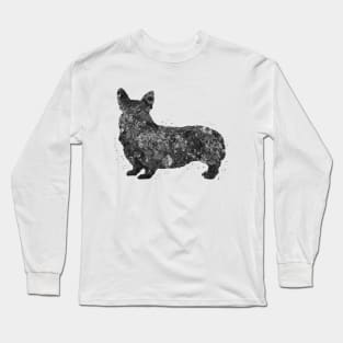 Pembroke Welsh Corgi dog black and white Long Sleeve T-Shirt